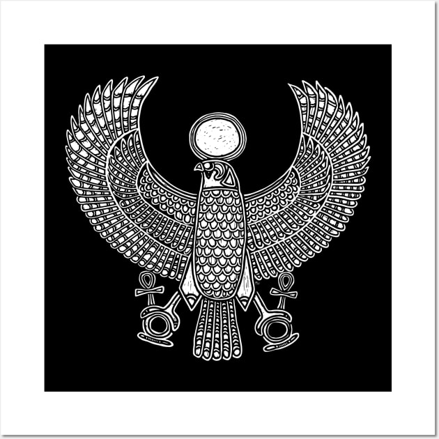 Pharaoh Tutankhamen Falcon Horus Wall Art by LaForma